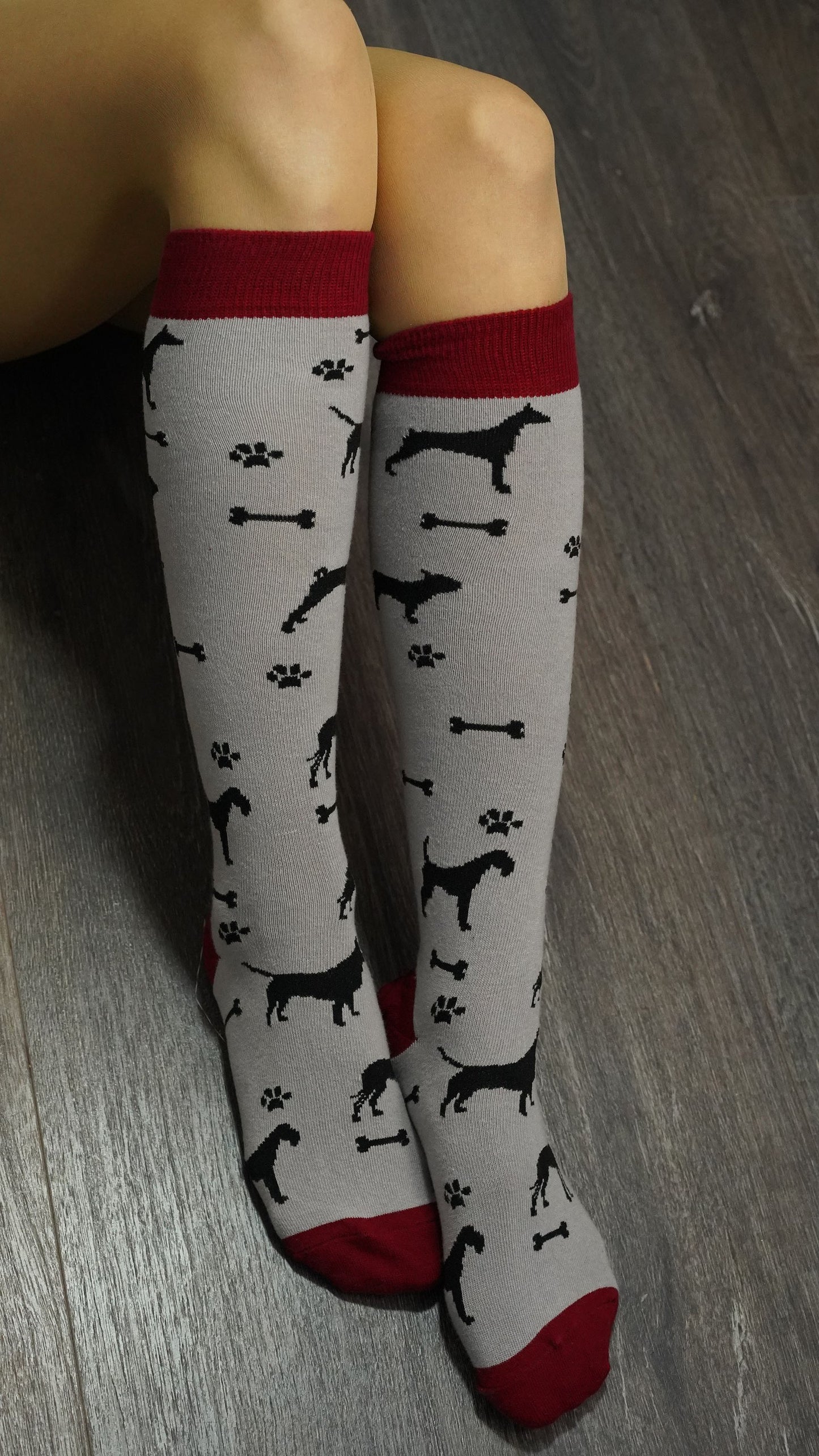 Women's Shadow Dog Knee High Socks