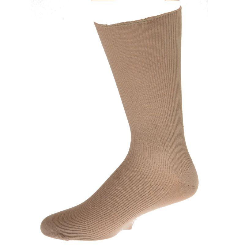 Diabetic True Rib Combed Cotton Crew Socks