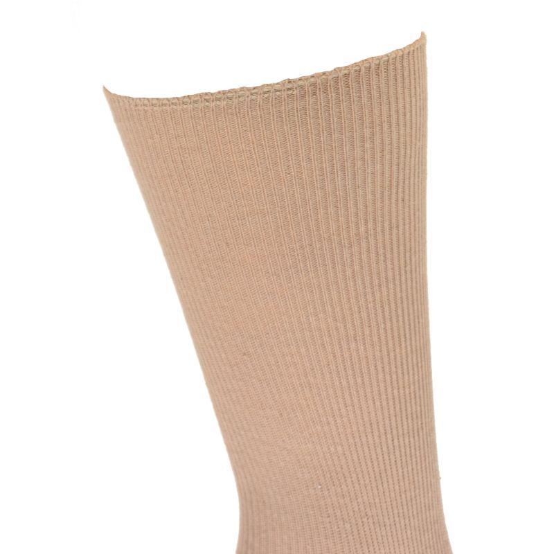 Diabetic True Rib Combed Cotton Crew Socks