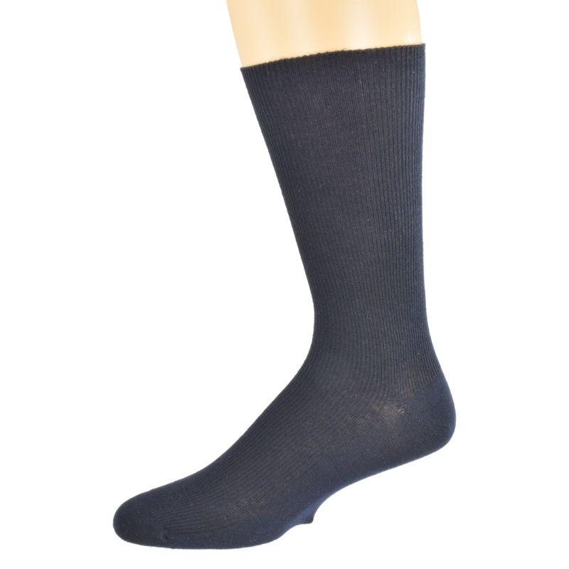 Diabetic True Rib Combed Cotton Crew Socks