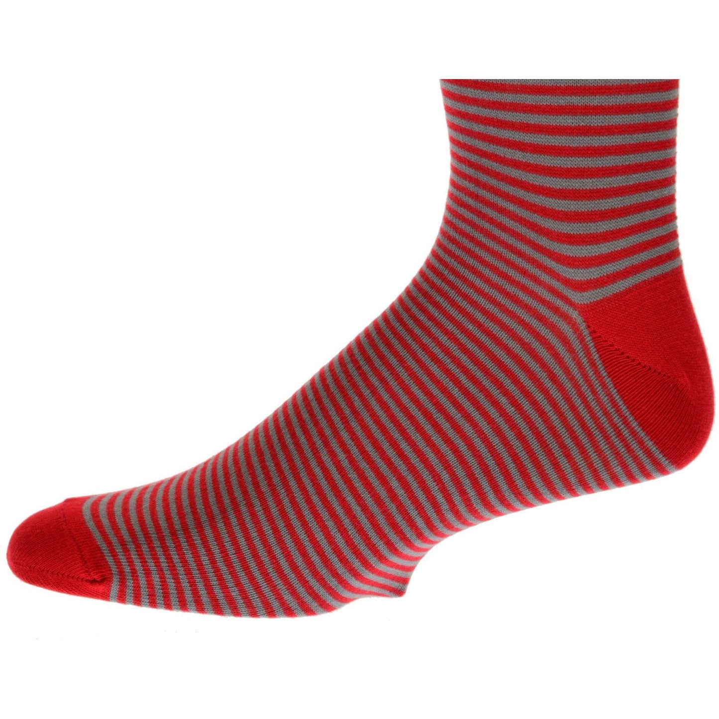 Cotton Fine Striped Crew Socks