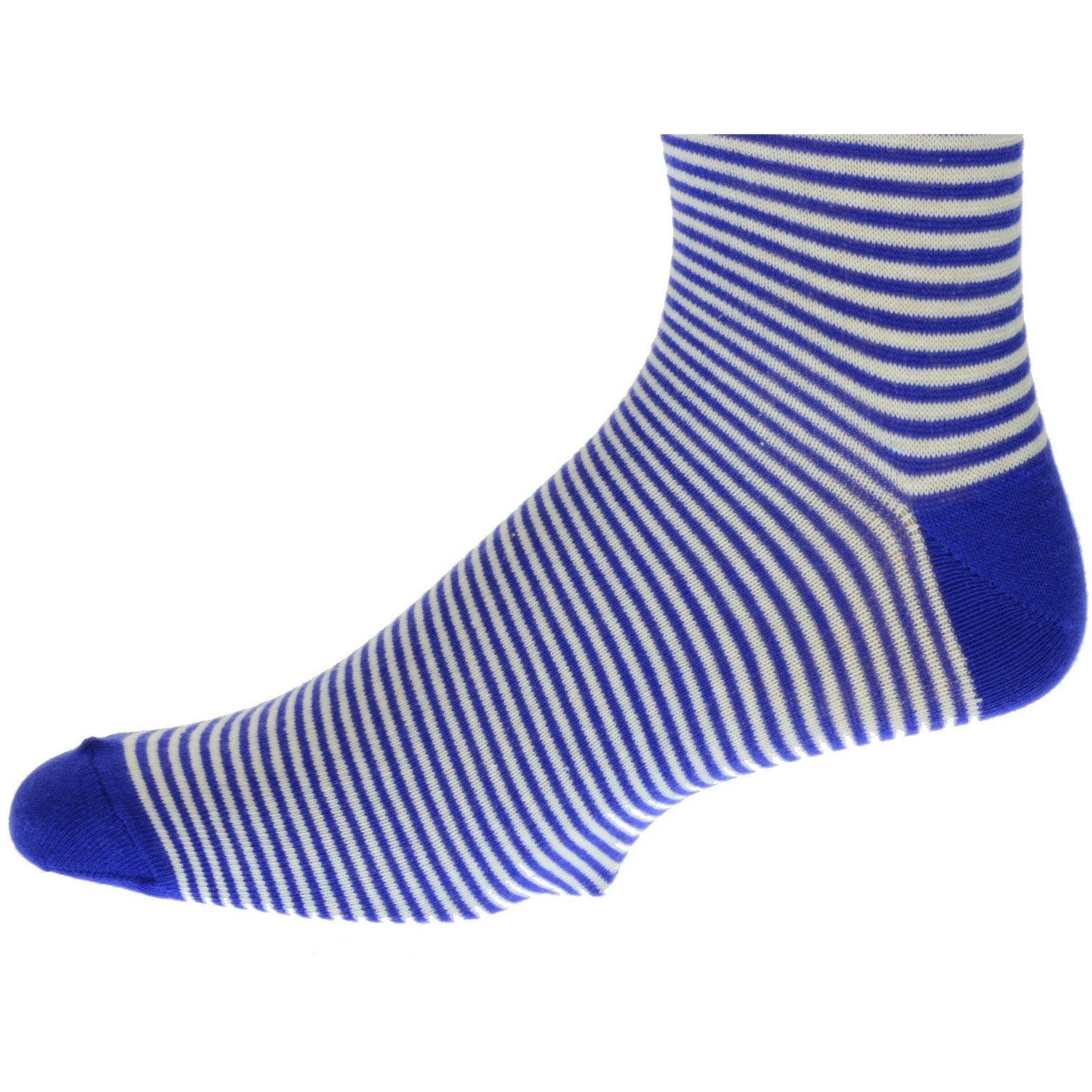 Cotton Fine Striped Crew Socks