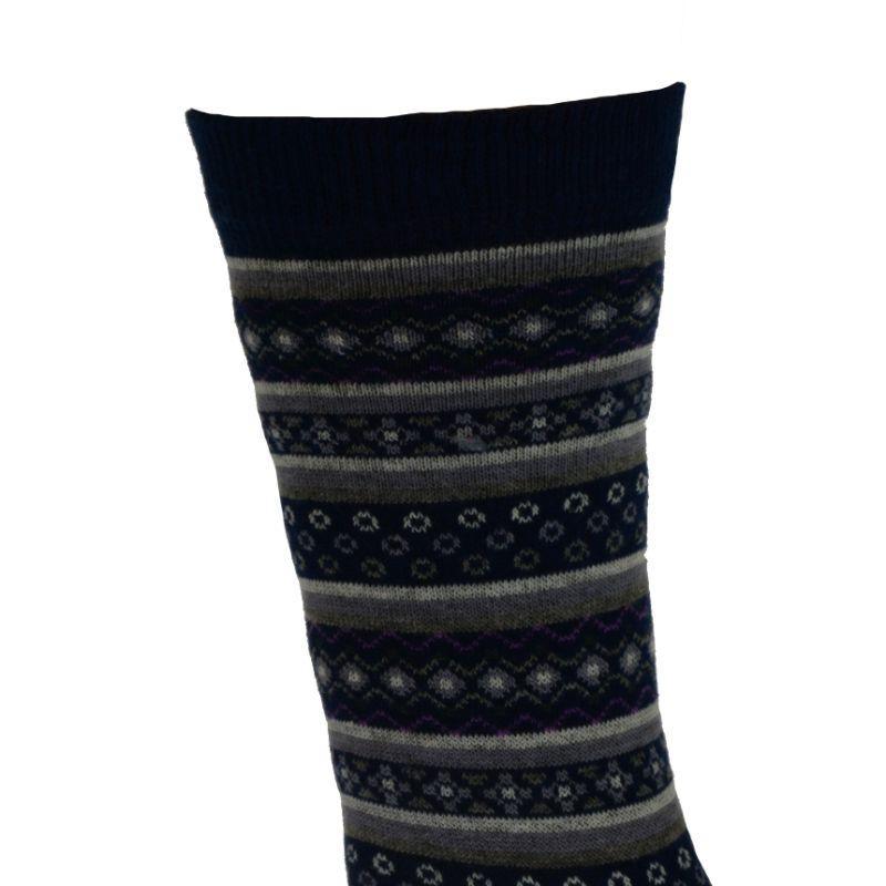 Flower pattern cotton crew (Mid-calf) socks 2-Pair Pack