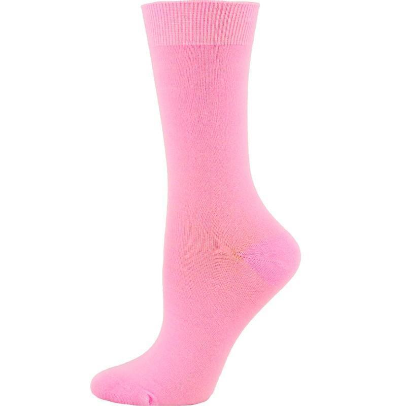 Women's Solid Color Bamboo Crew Socks - 3 Pairs