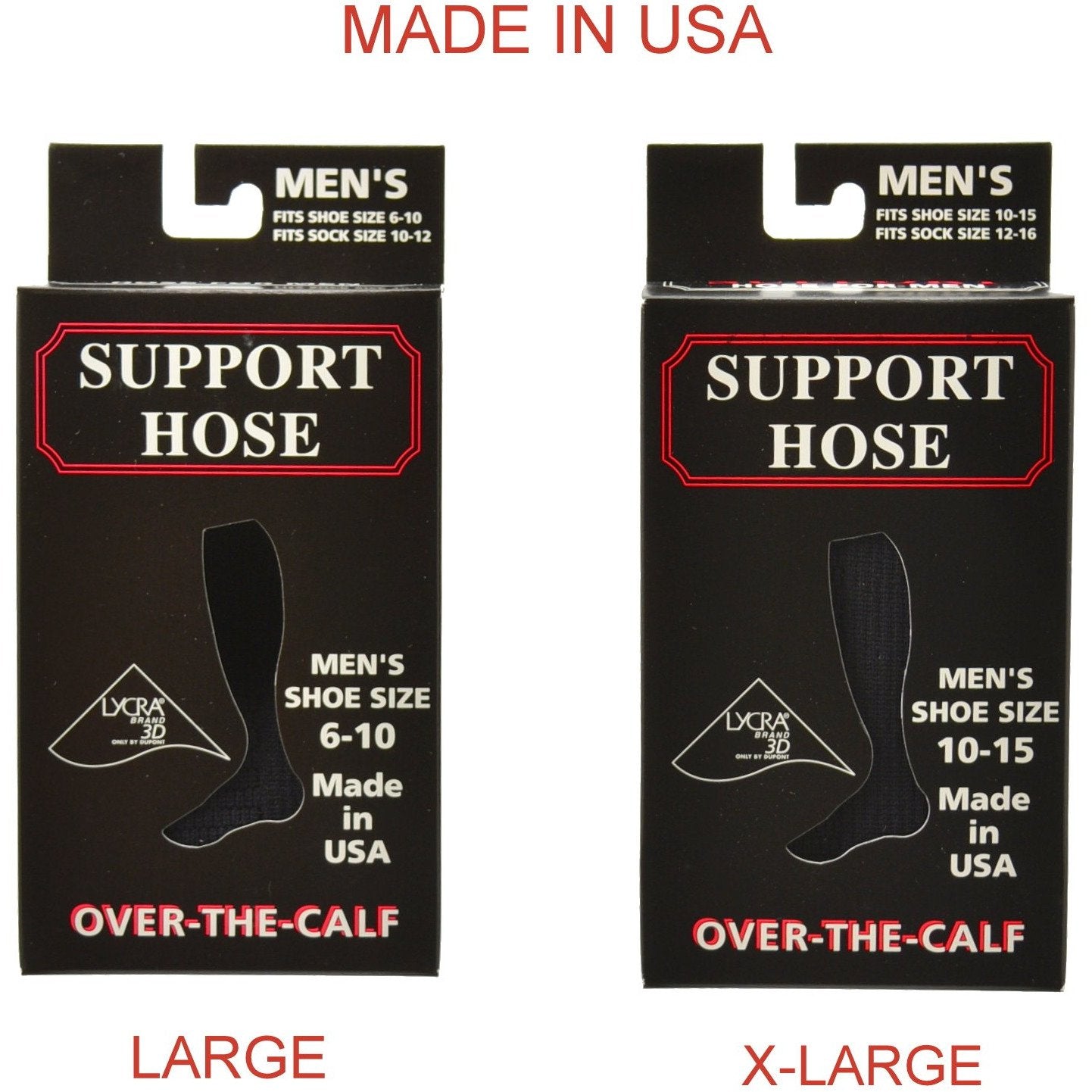 OTC Nylon Support Hose Compression Travel Socks Made in USA