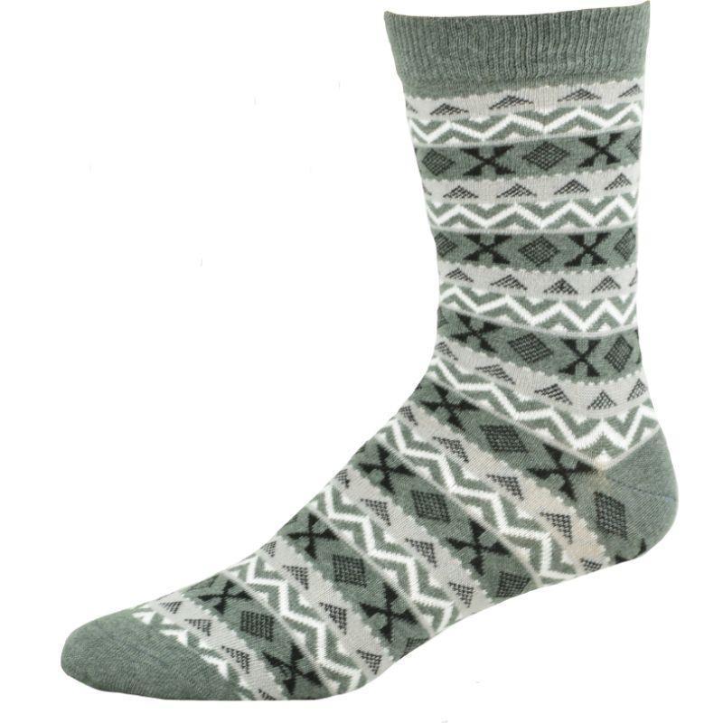 Women's Acrylic Fairisle Crew Socks - 2 Pairs