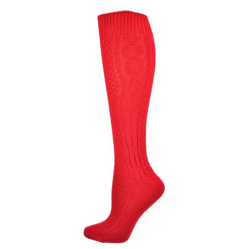 Classic Cable Knit Acrylic Knee High Socks 3 Pair Packs