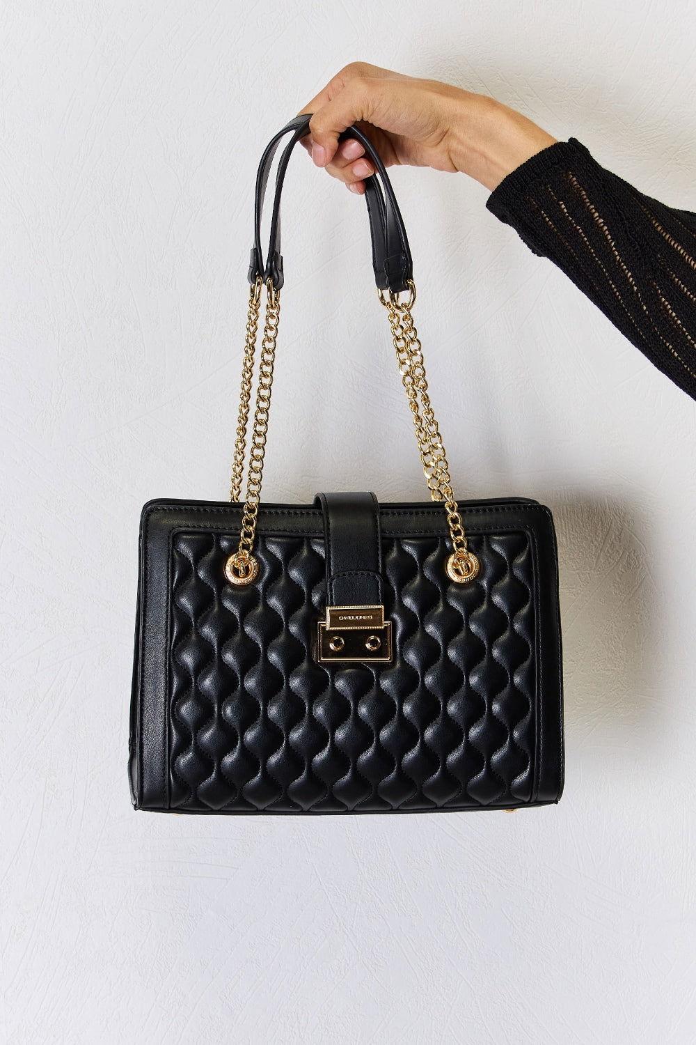 David Jones Quilted PU Leather Handbag - Clothes For Her Online Store