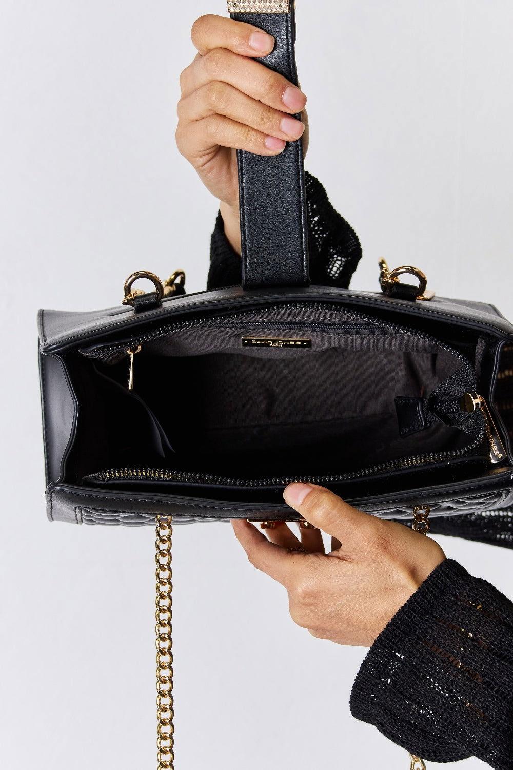 David Jones Quilted PU Leather Handbag - Clothes For Her Online Store