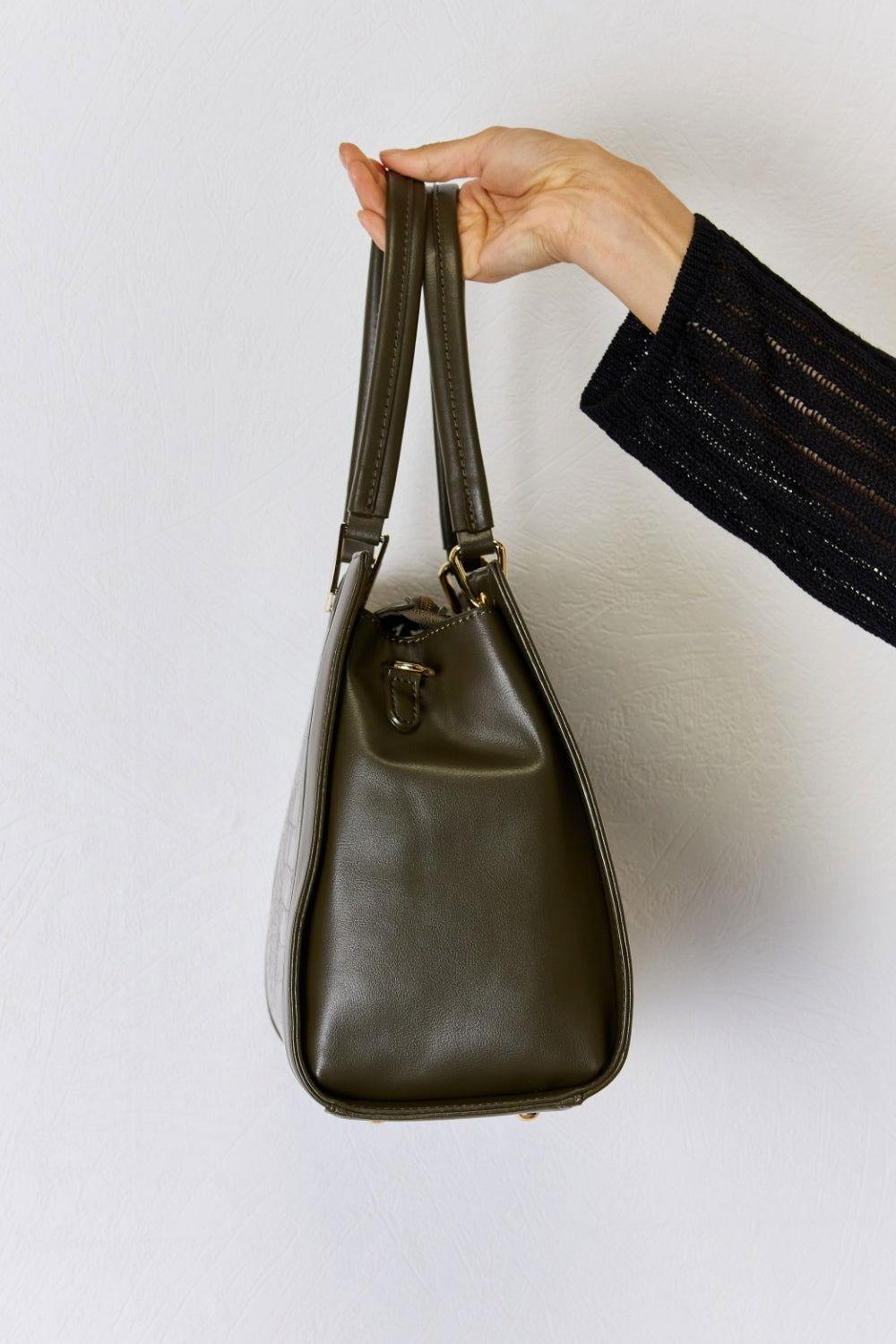 David Jones Texture PU Leather Handbag - Clothes For Her Online Store