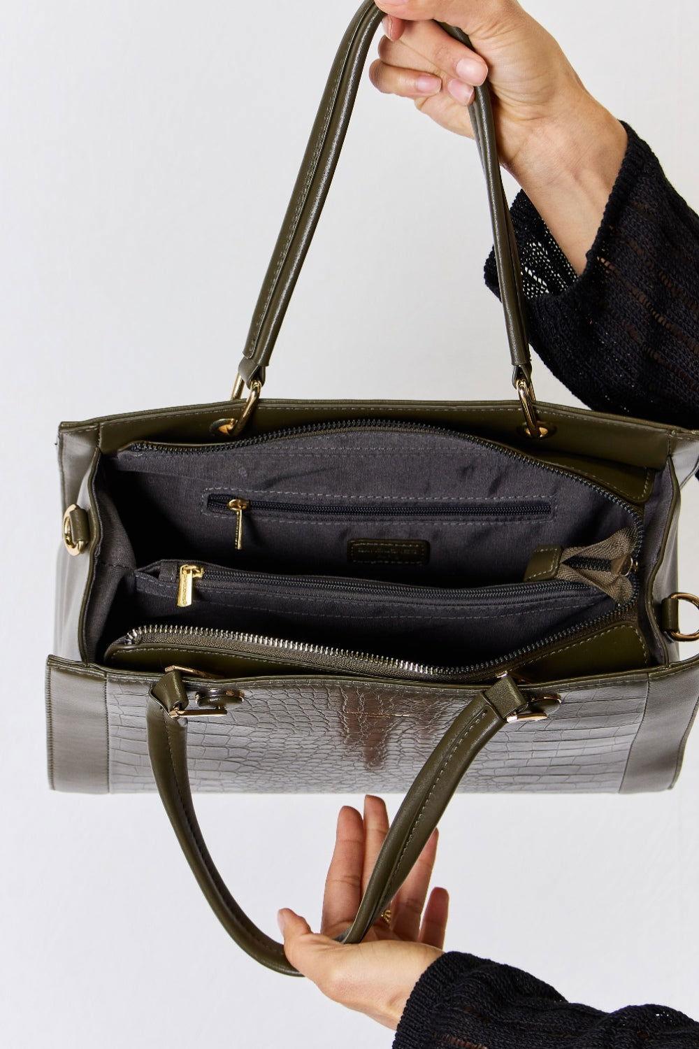 David Jones Texture PU Leather Handbag - Clothes For Her Online Store