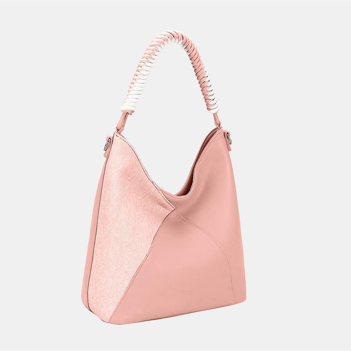 David Jones Woven Handle PU Leather Handbag - Clothes For Her Online Store
