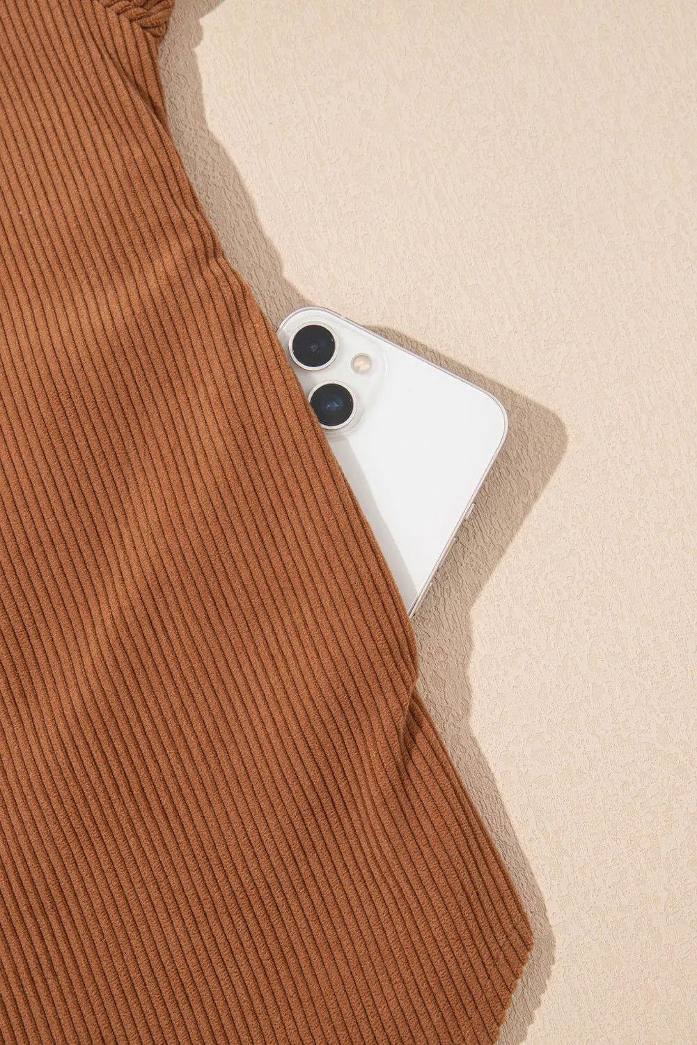 Decorative Pocket Flap Button Up Jacket - Clothes For Her Online Store