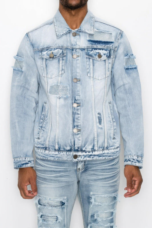 Diamond Denim Jacket - Clothes For Her Online Store