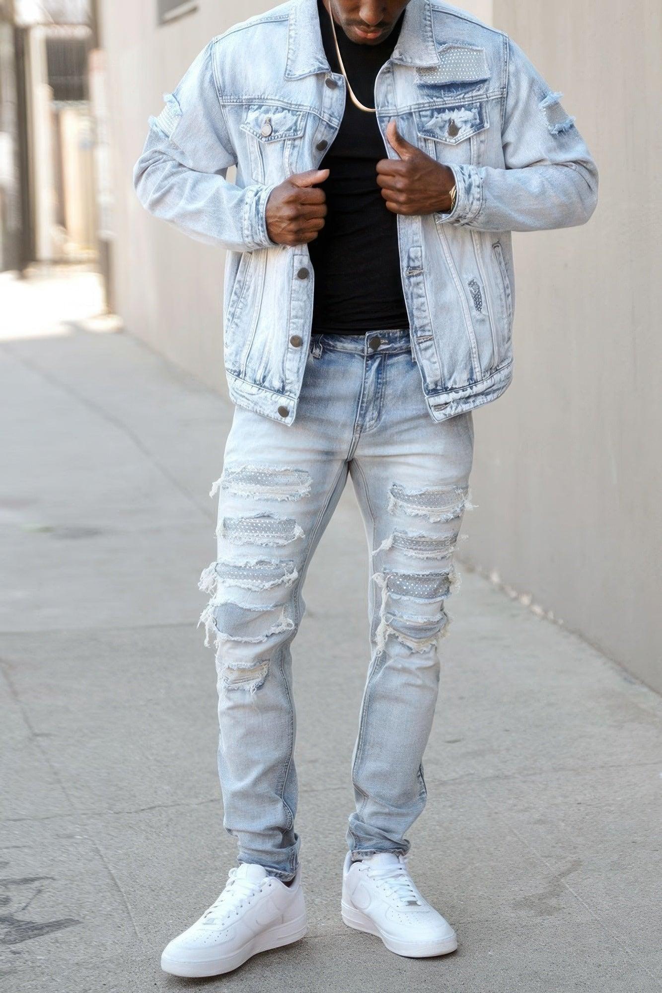 Diamond Denim Jacket - Clothes For Her Online Store