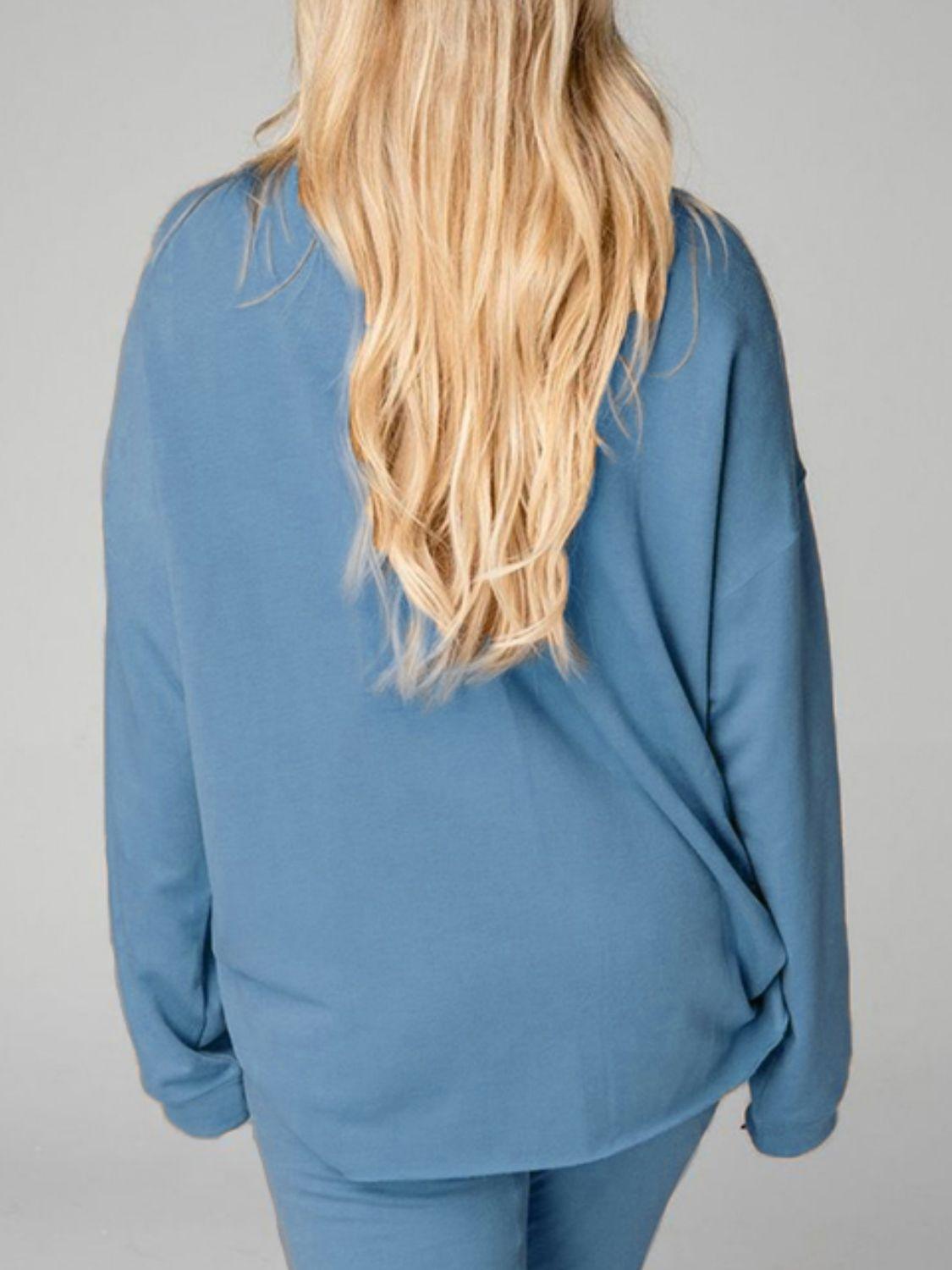 Distressed Sweatshirt and Joggers Set - Clothes For Her Online Store