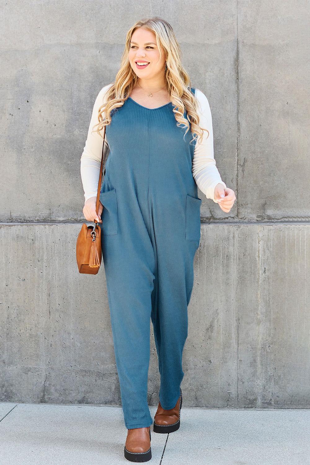 Double Take Full Size Sleeveless Straight Jumpsuit - Clothes For Her Online Store
