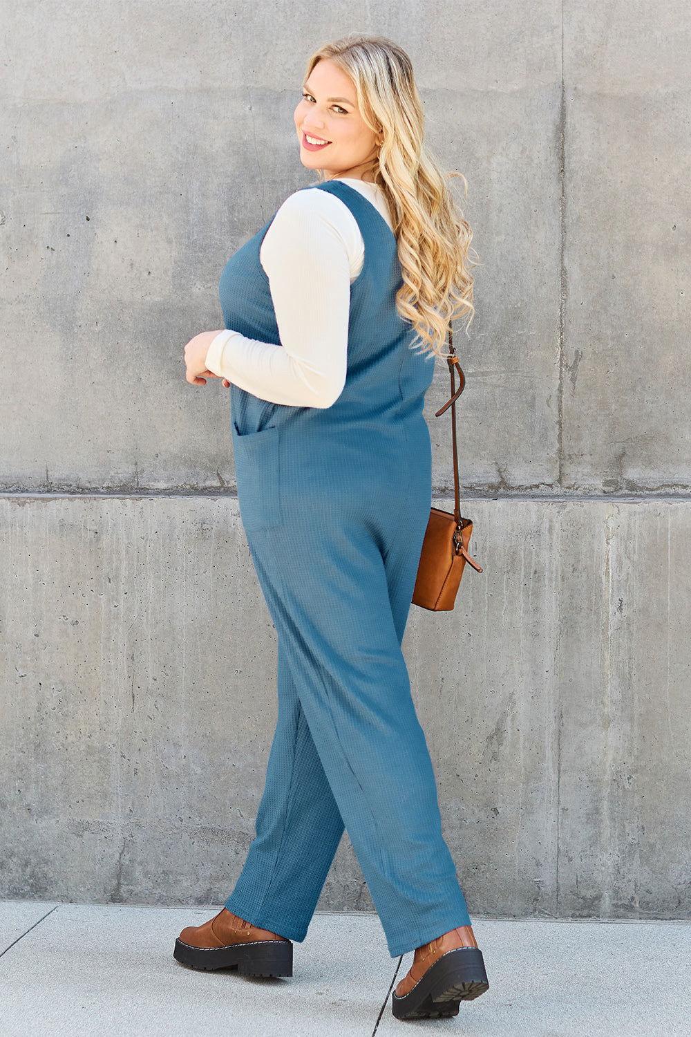 Double Take Full Size Sleeveless Straight Jumpsuit - Clothes For Her Online Store