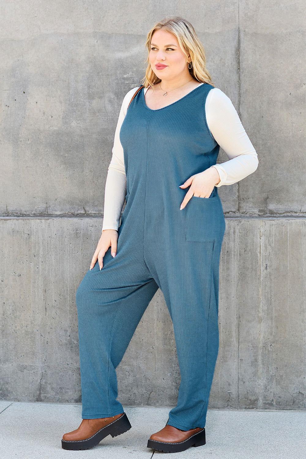 Double Take Full Size Sleeveless Straight Jumpsuit - Clothes For Her Online Store