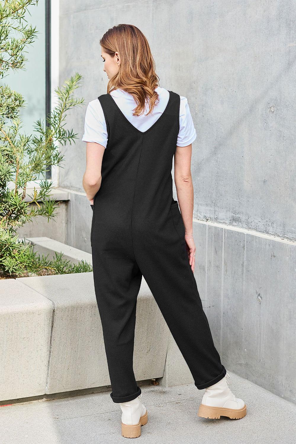 Double Take Full Size Sleeveless Straight Jumpsuit - Clothes For Her Online Store