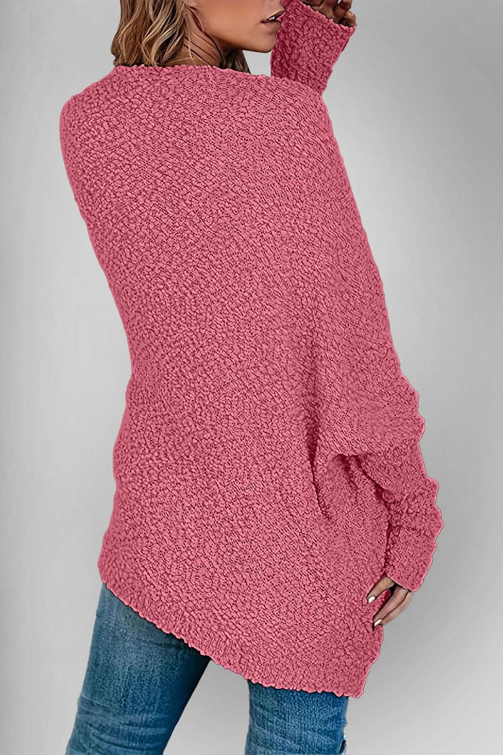 Double Take Pocketed Open Front Long Sleeve Cardigan - Clothes For Her Online Store