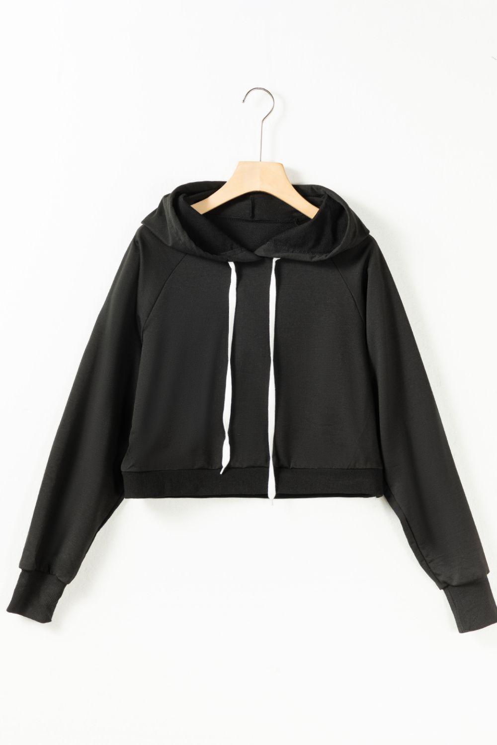 Drawstring Hoodie and Pocketed Pants Set - Clothes For Her Online Store