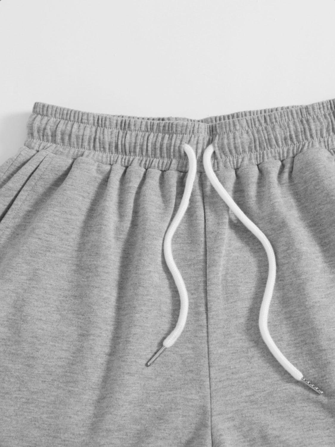 Drawstring Pocketed Elastic Waist Shorts - Clothes For Her Online Store