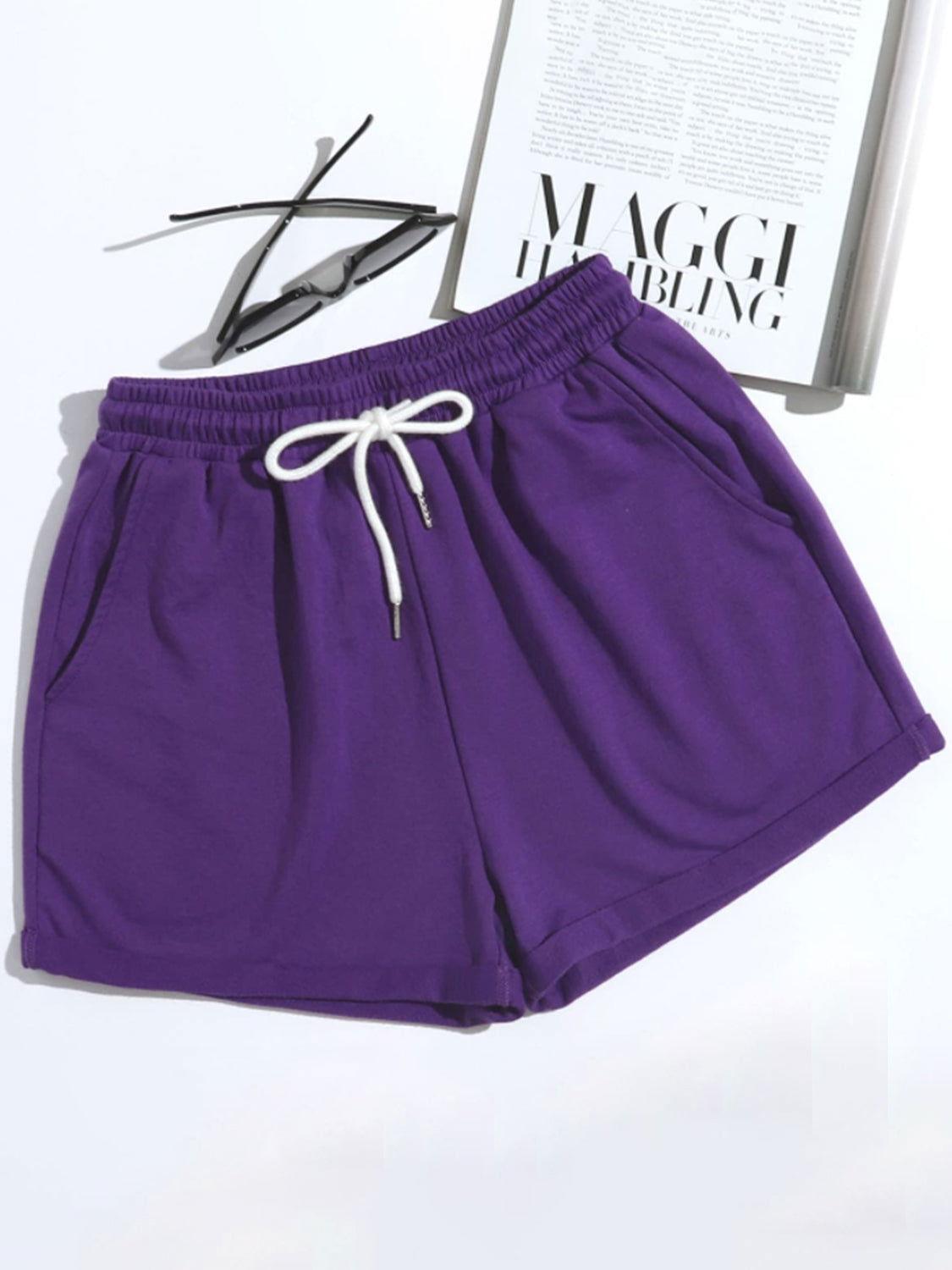Drawstring Shorts with Pockets - Clothes For Her Online Store