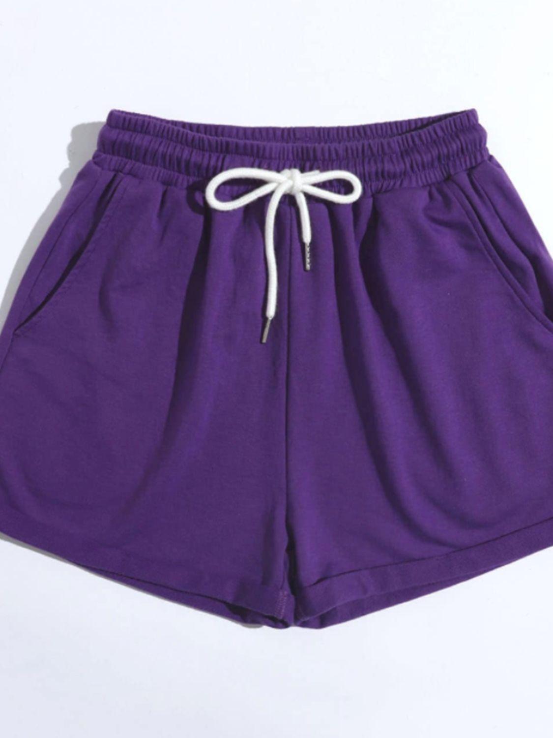 Drawstring Shorts with Pockets - Clothes For Her Online Store