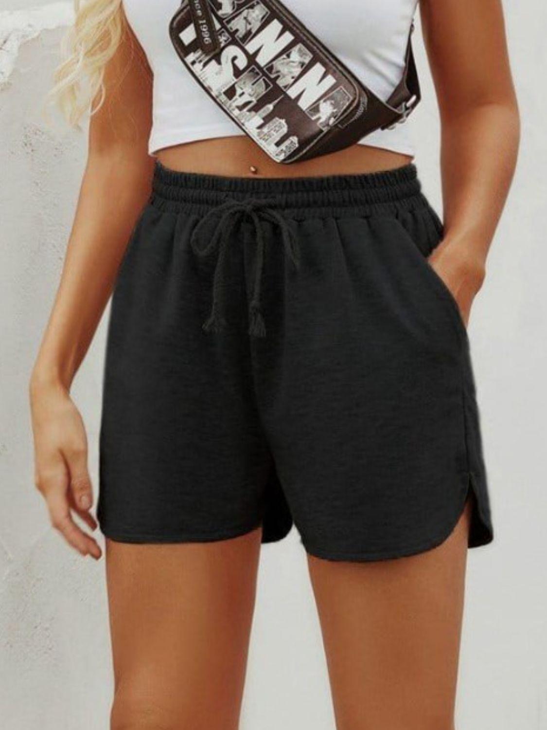Drawstring Shorts with Pockets - Clothes For Her Online Store