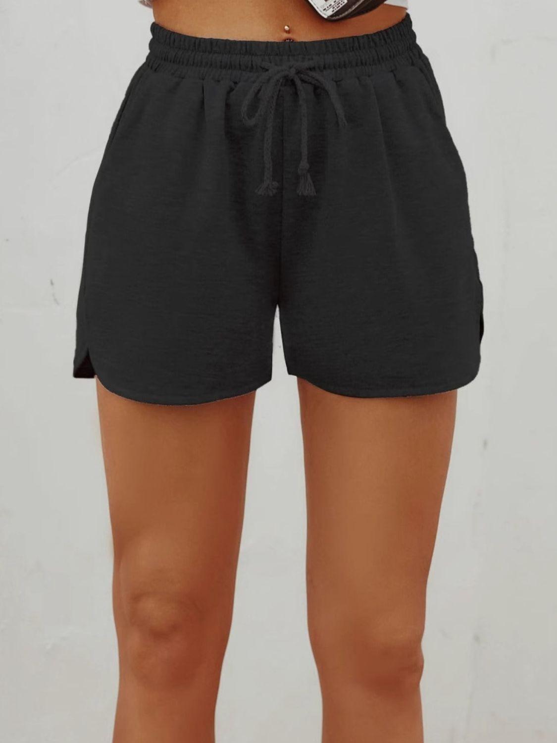 Drawstring Shorts with Pockets - Clothes For Her Online Store