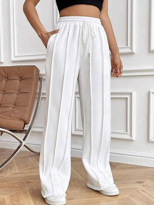 Drawstring Wide Leg Pants with Pockets - Clothes For Her Online Store