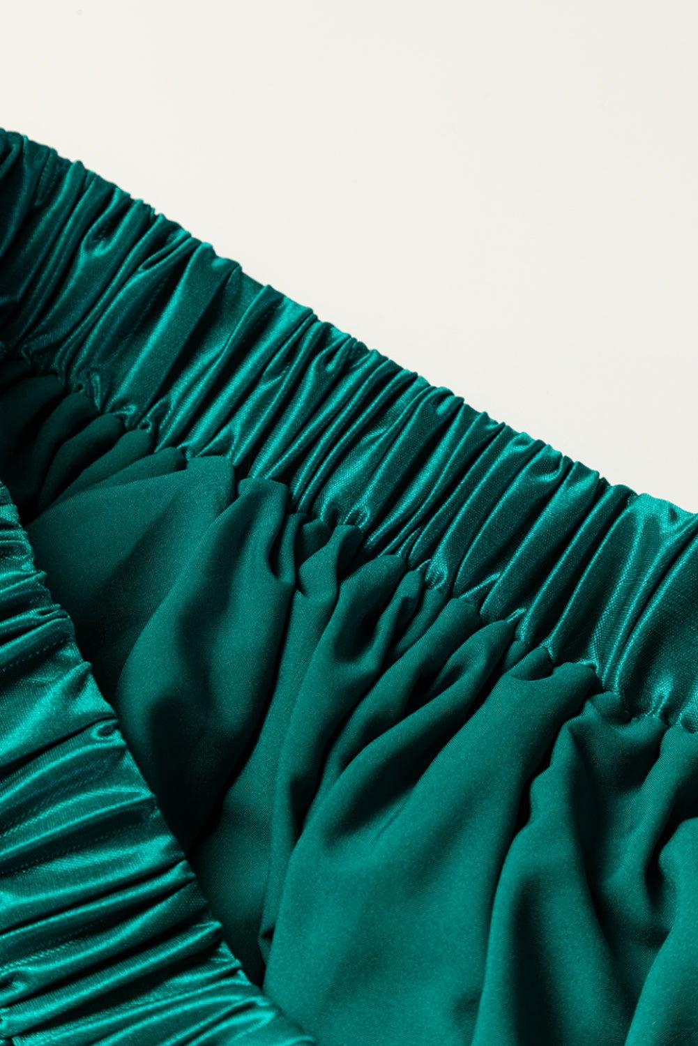 Elastic Waist Pleated Midi Skirt - Clothes For Her Online Store