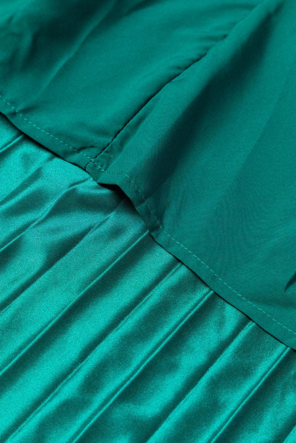Elastic Waist Pleated Midi Skirt - Clothes For Her Online Store