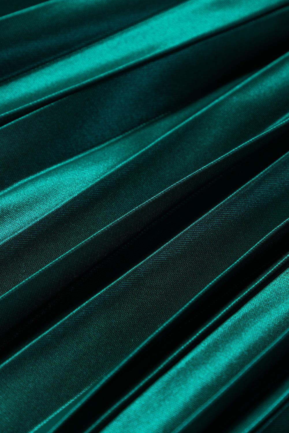 Elastic Waist Pleated Midi Skirt - Clothes For Her Online Store