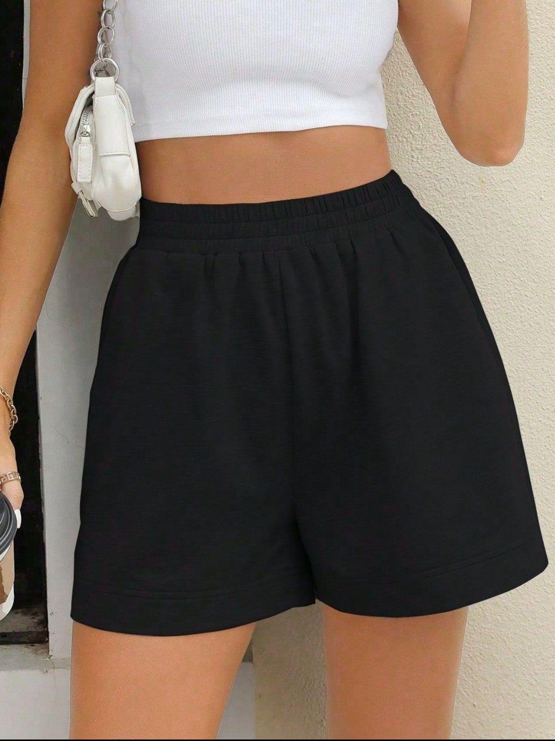 Elastic Waist Shorts - Clothes For Her Online Store