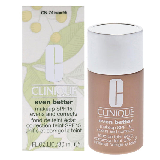 Even Better Makeup SPF 15 - CN 74 Beige (M) - Dry To Combination Oily Skin by Clinique for Women - 1 oz Foundation - Clothes For Her Online Store