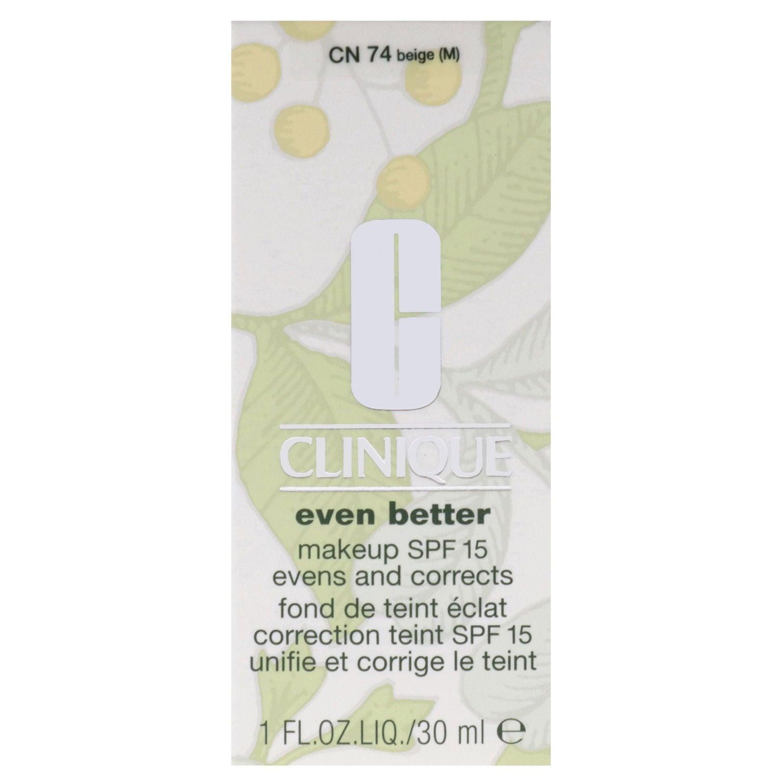 Even Better Makeup SPF 15 - CN 74 Beige (M) - Dry To Combination Oily Skin by Clinique for Women - 1 oz Foundation - Clothes For Her Online Store