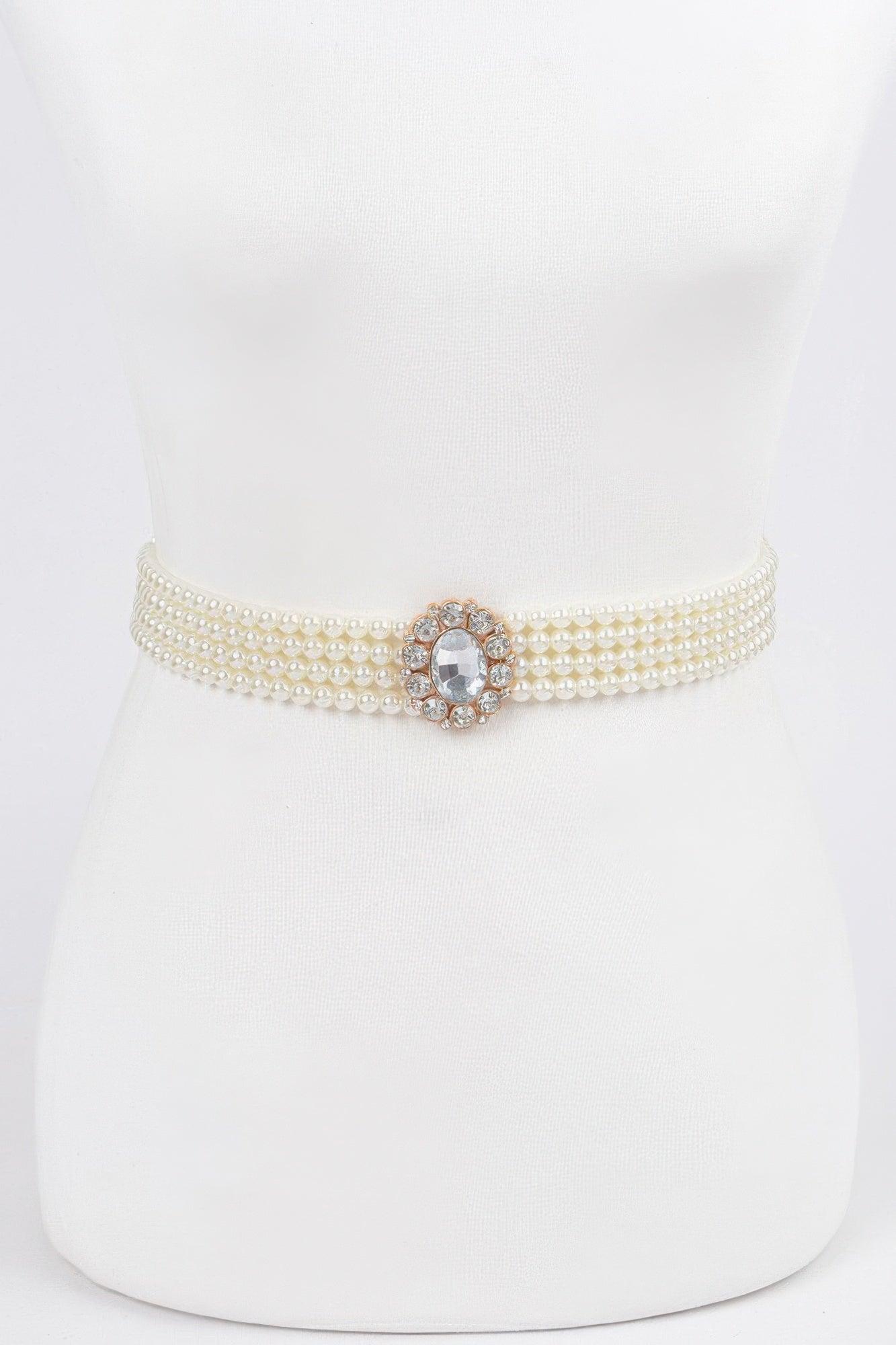 Faux Pearl Stretch Belt - Clothes For Her Online Store