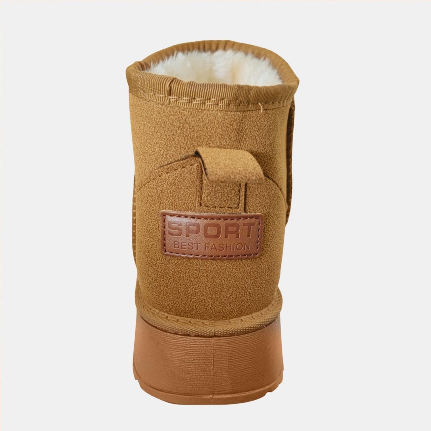 Fleece Lined Chunky Platform Mini Boots - Clothes For Her Online Store