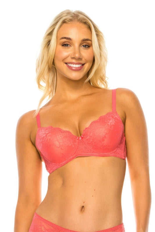 Floral Lace Bra - Clothes For Her Online Store