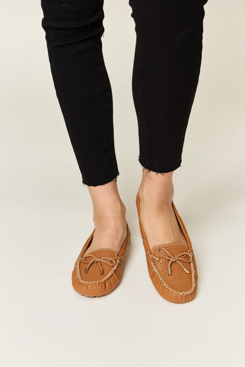 Forever Link Bow Decor Flat Loafers - Clothes For Her Online Store