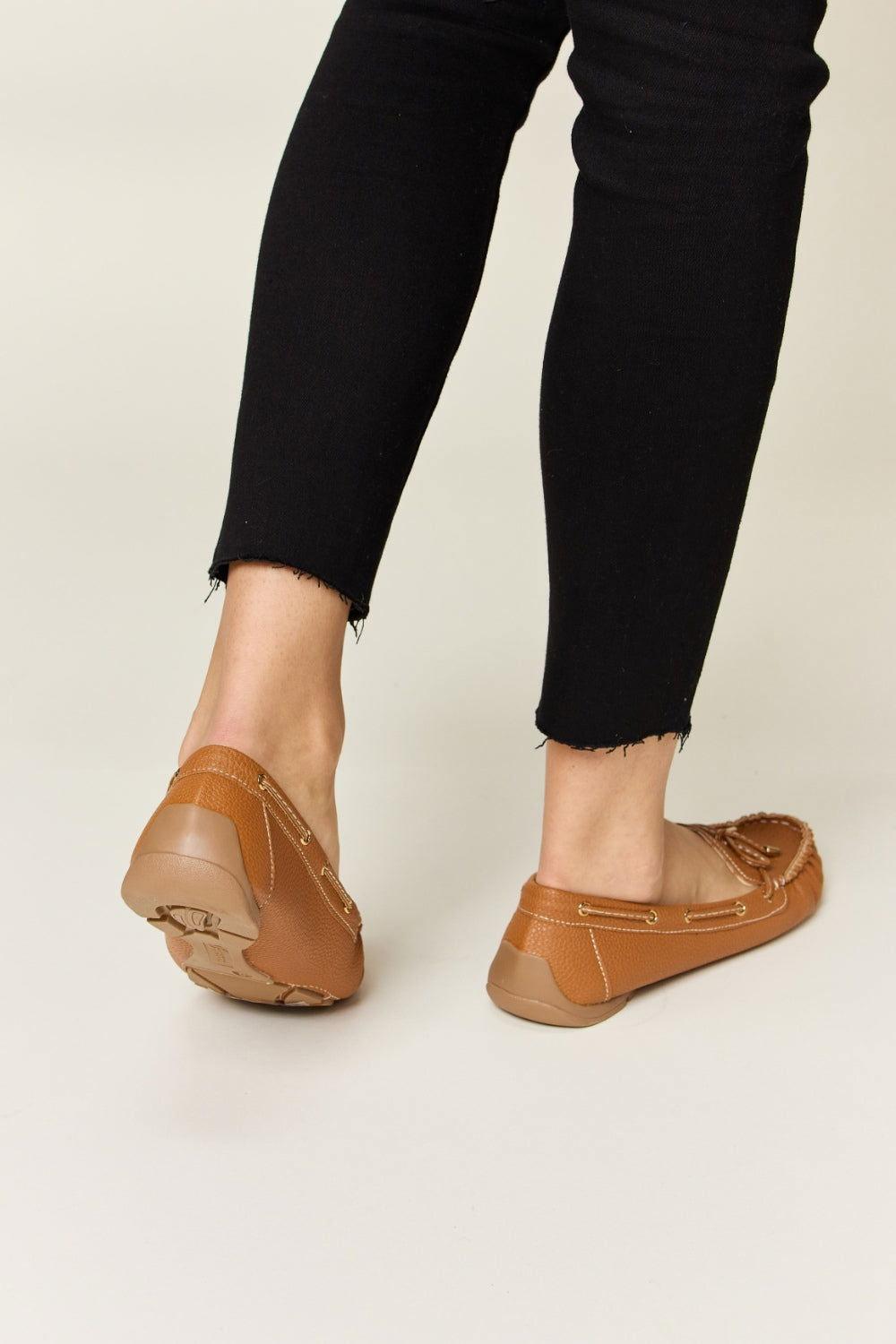 Forever Link Bow Decor Flat Loafers - Clothes For Her Online Store