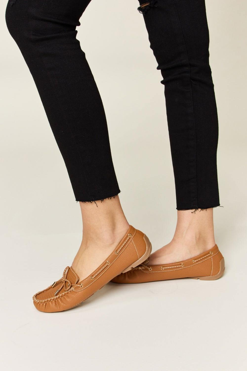 Forever Link Bow Decor Flat Loafers - Clothes For Her Online Store