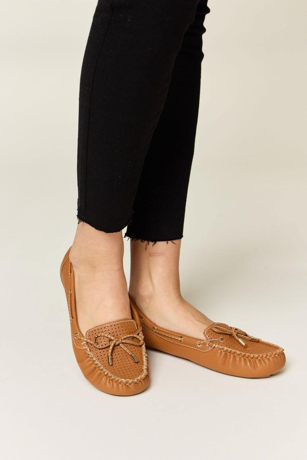 Forever Link Bow Decor Flat Loafers - Clothes For Her Online Store
