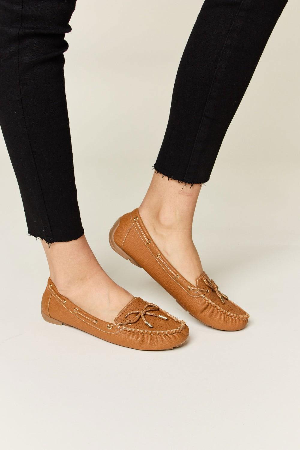 Forever Link Bow Decor Flat Loafers - Clothes For Her Online Store