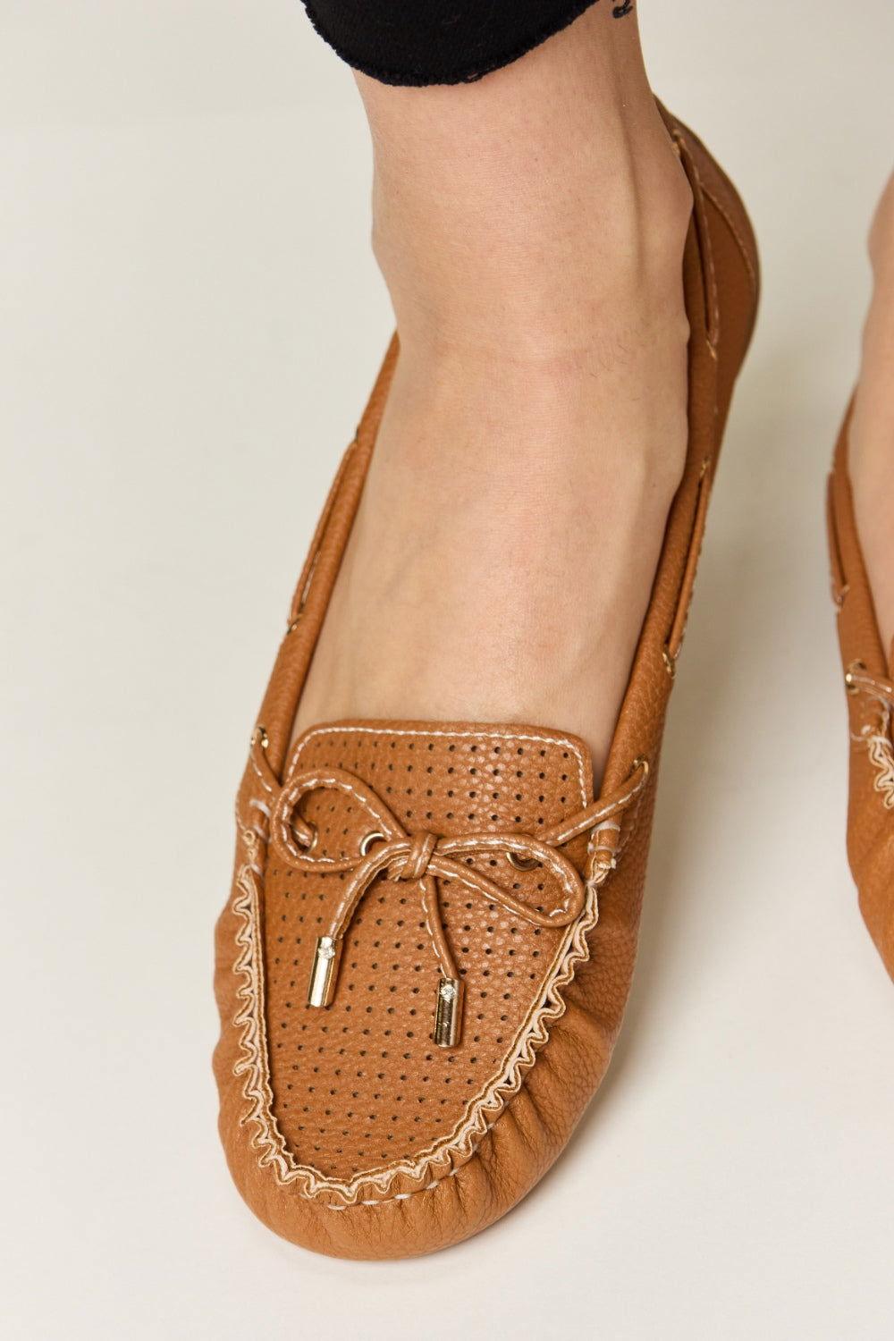 Forever Link Bow Decor Flat Loafers - Clothes For Her Online Store