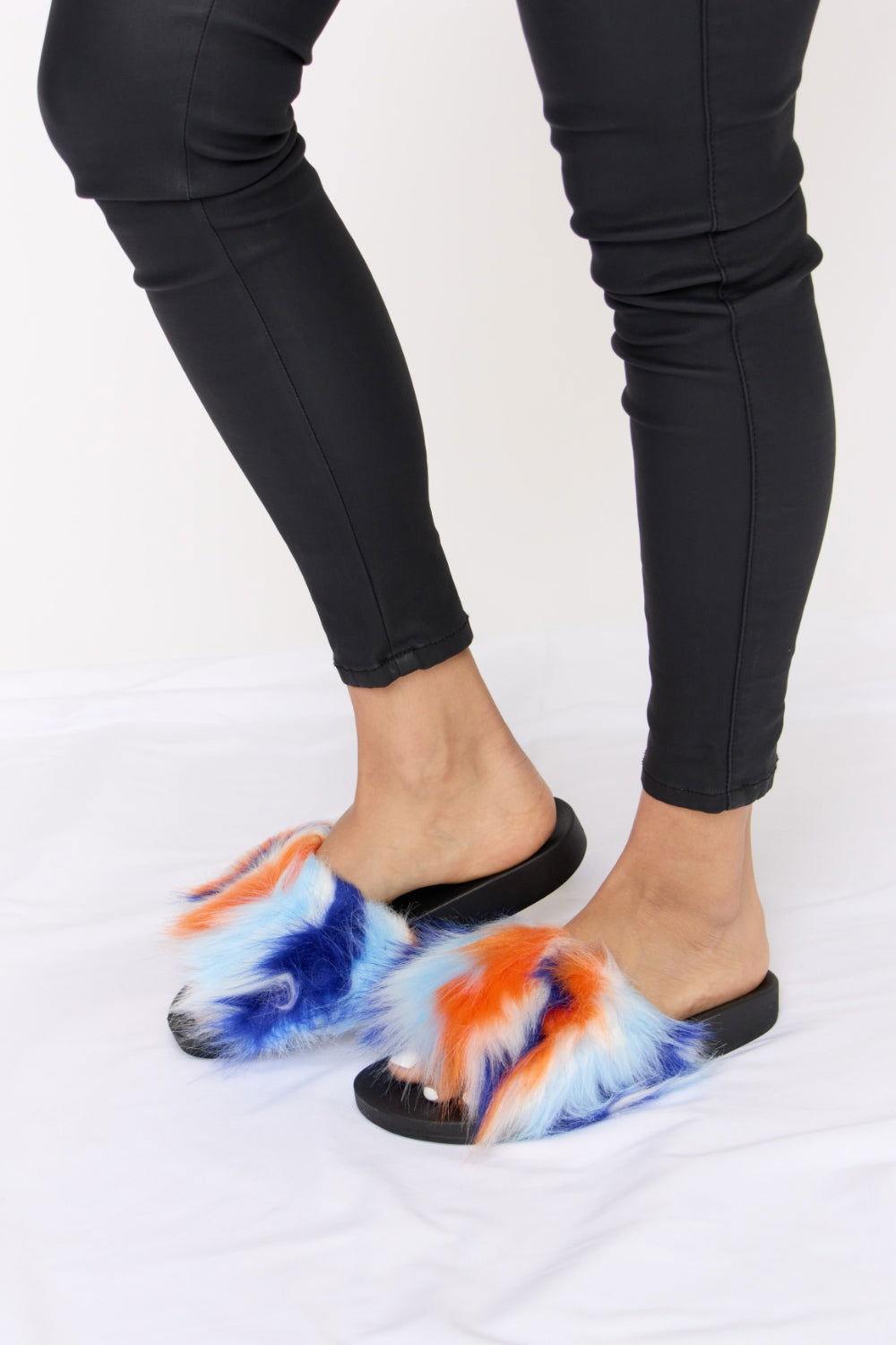 Forever Link Plush Open-Toe Sandals - Clothes For Her Online Store