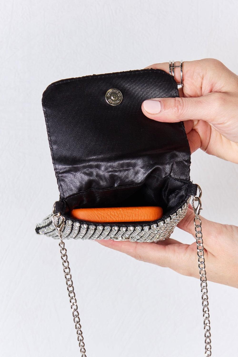 Forever Link Rhinestone Mini Crossbody Bag - Clothes For Her Online Store