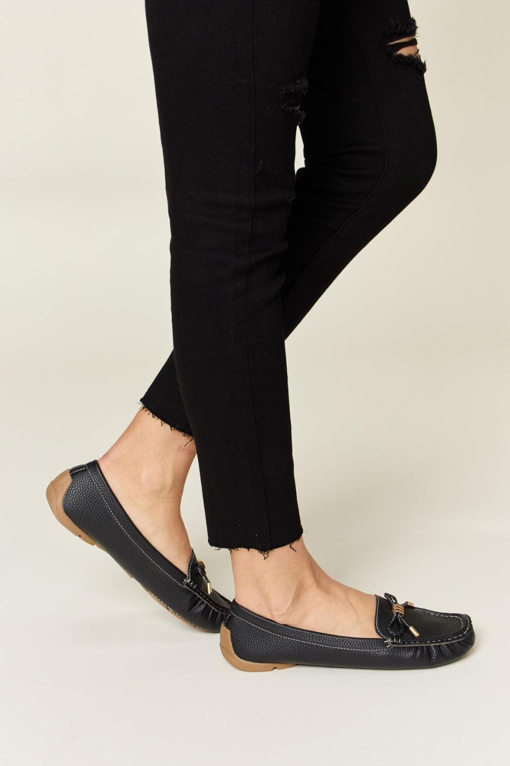 Forever Link Slip On Bow Flats Loafers - Clothes For Her Online Store